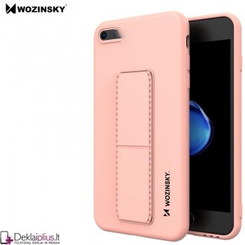 Wozinsky silikoninis dėklas - stovas rausvas (Iphone 7/8/Se 2020/Se 2022)